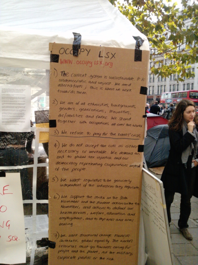 Occupy London statement of principles